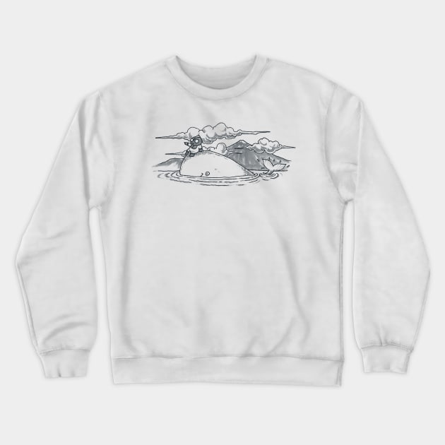 Whale Crewneck Sweatshirt by pigboom